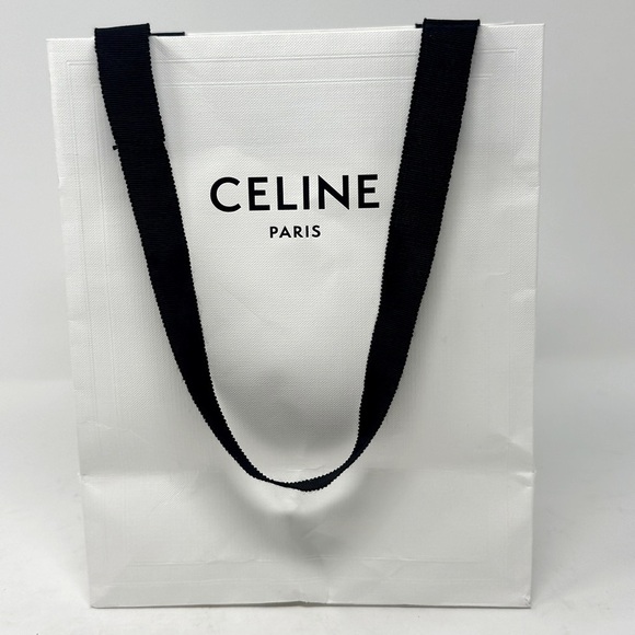 Celine Paris Gift Bag Shopping Bag White Blag Small - Picture 2 of 7